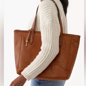 Fossil Cognac Sydney Tote Bag (Large)